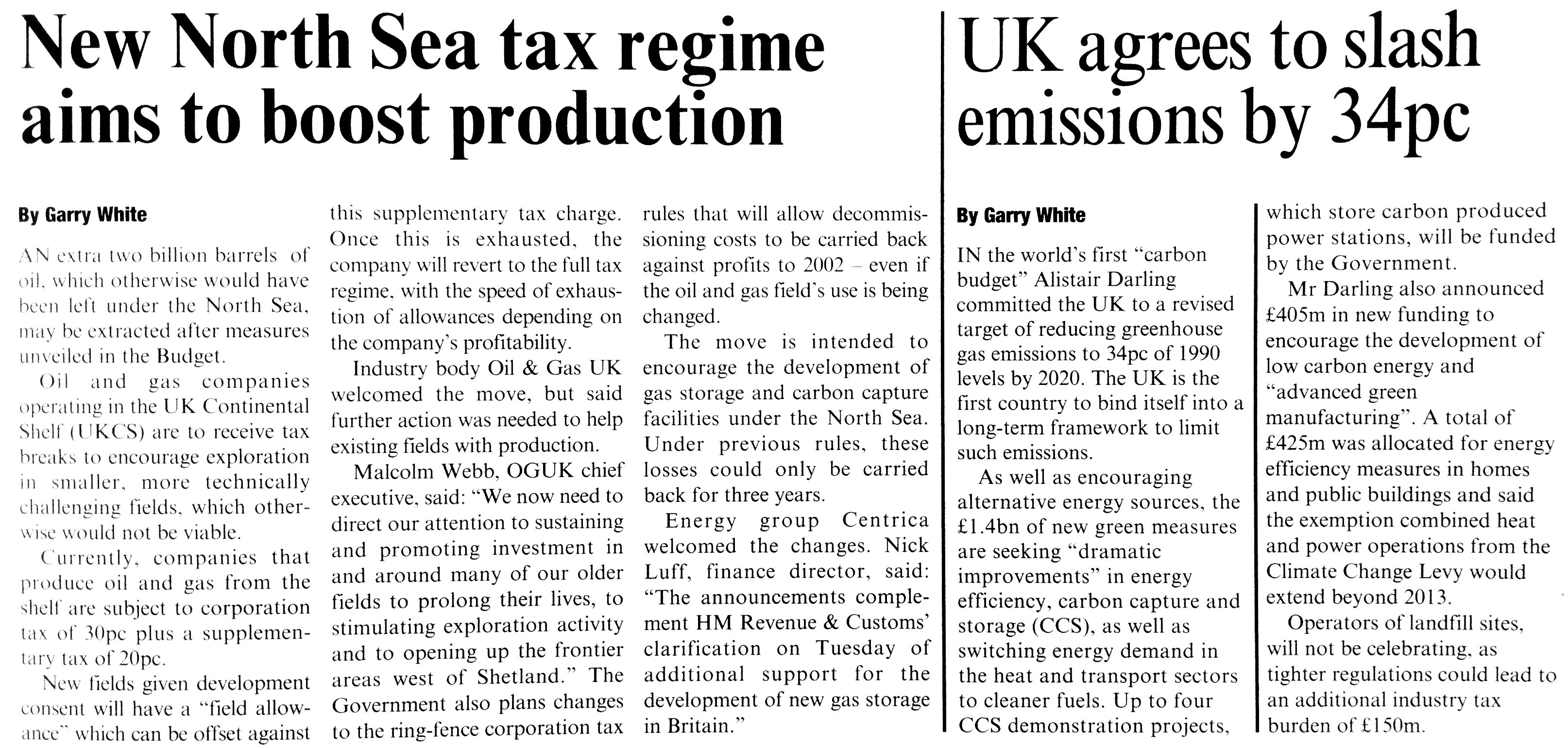 Source: The Telegraph, 22 April 2009. Copyright Telegraph Media Group Limited 2009.