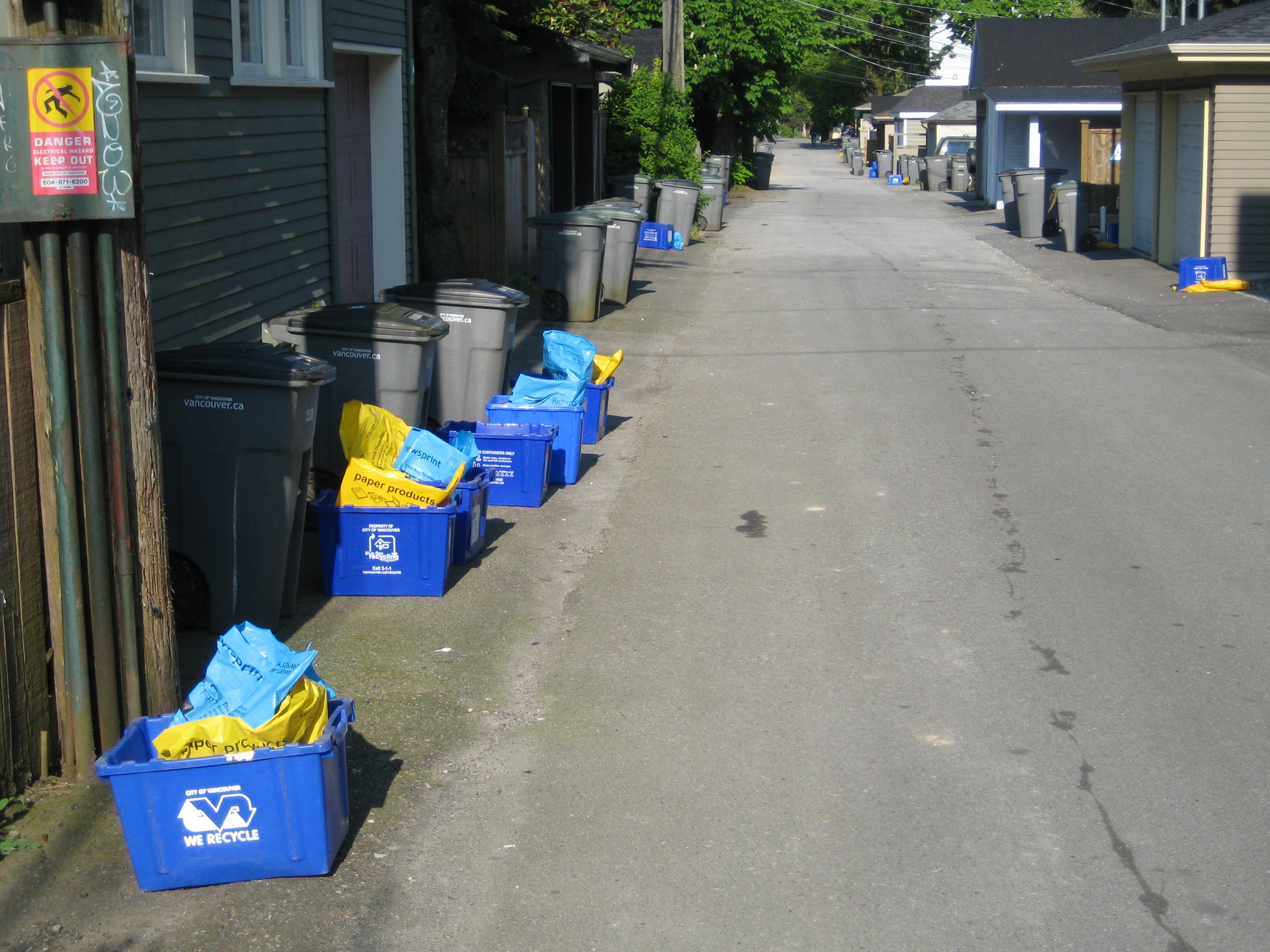 Blue bins are a signifier in a climate change landscape. What do they mean to you? Photo: S. Sheppard